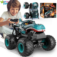 HKM-934931 360° Rotating Remote Control Dinosaur Stunt Truck - 2.4G Electric Crawler for Indoor and Outdoor Play