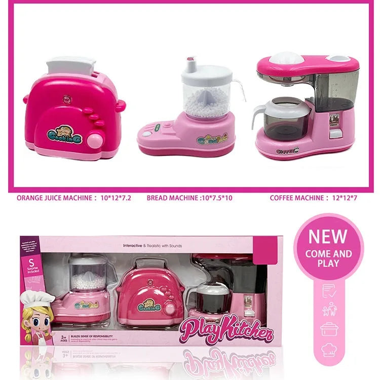 HKM-049043 Colorful Plastic Kitchen Play Set for Kids - Fun Household Appliances Toys