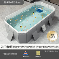 HKM-848339 Large Rectangular Above Ground Swimming Pool for Outdoor Use
