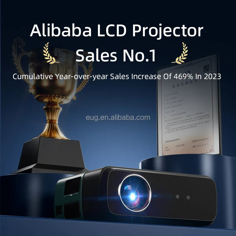 KTX-581075 A8+ 9000 Lumen HD Portable Projector - 1080P 4K 8K Support for Home Theatre