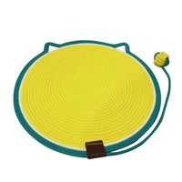 HKM-964243 Cozy Striped Pattern Pet Cushion Mat with Toy Ball for Small Dogs and Cats