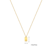 HKM-511123 Bar Necklace Blank Pendant for Engrave Custom Necklace Letters Gold Pated Letter Necklace Custom Moissanite Pendant