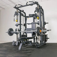 HKM-878803 Multi-Functional Smith Machine Power Rack with Dual Weight Stack for Home and Commercial Gym Use