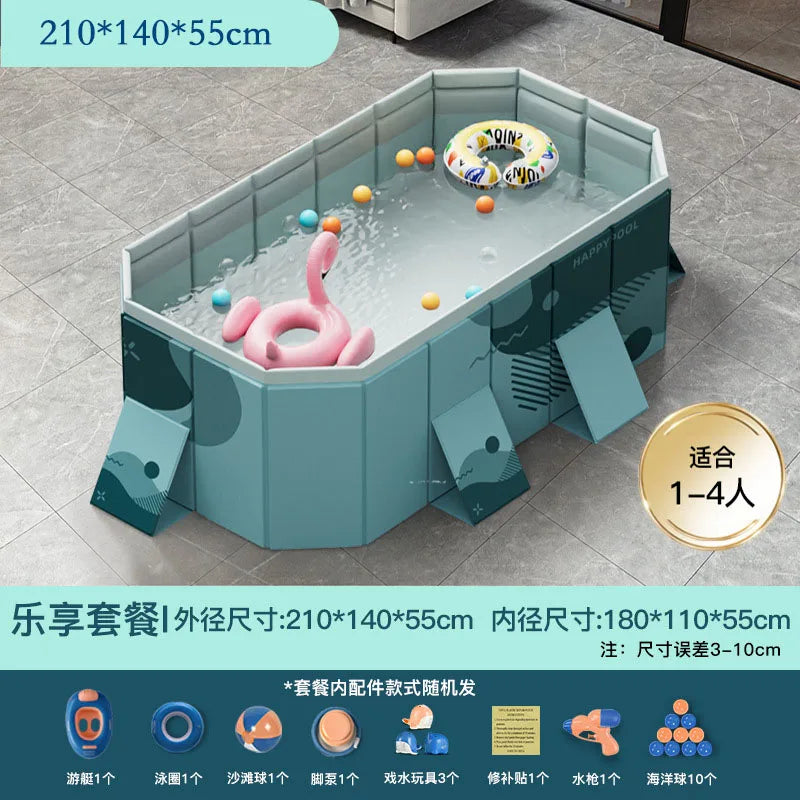 HKM-848339 Large Rectangular Above Ground Swimming Pool for Outdoor Use