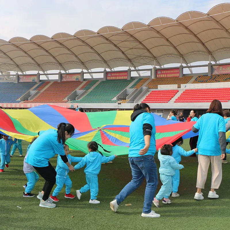 KTX-365139 Outdoor Play Parachute for Kids - Custom Sizes Available with Handles