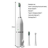 HKM-814867 Electric Sonic Toothbrush & Water Flosser Set with 2 Smart Brush Heads and Retractable Water Tank