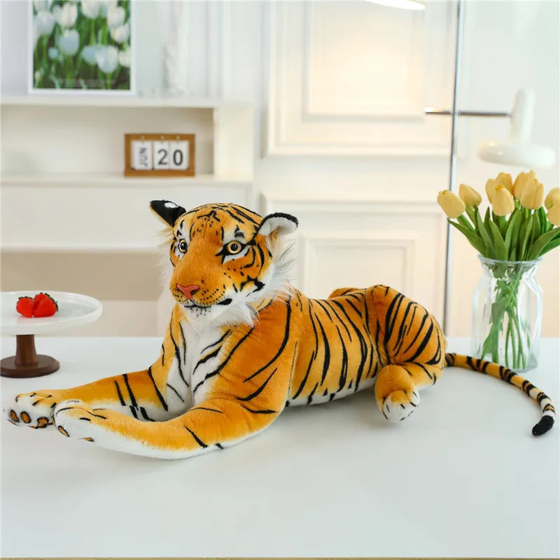 KTX-081747 Simulated Tiger Plush Toy for Children - Cute and Delicate Home Décor Companion
