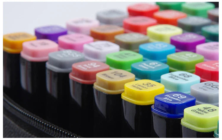 KTX-091475 Dual Brush Art Markers Set for Manga Sketching and Drawing