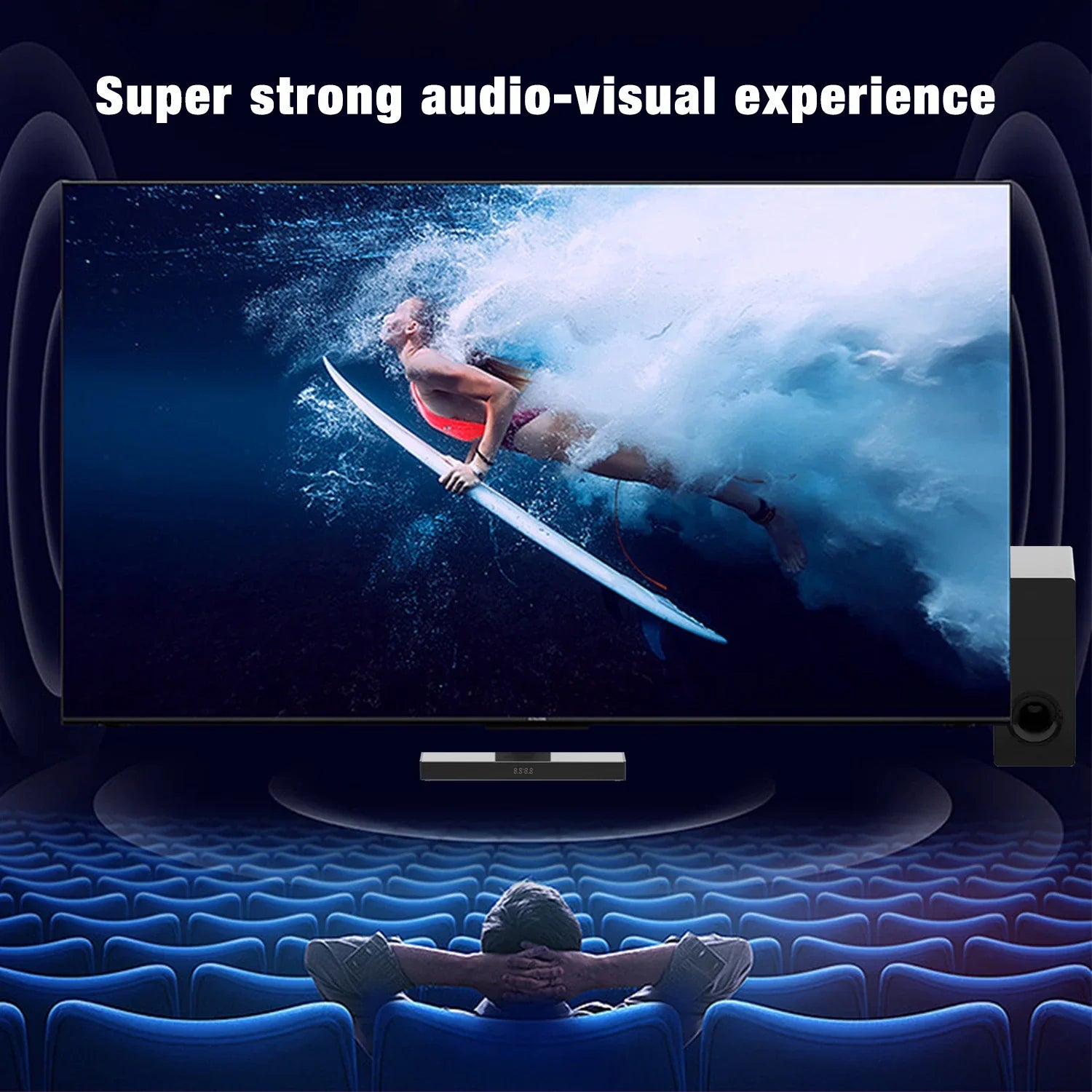 KTX-926355 2.1 Channel Sound Bar with Subwoofer - Wireless Home Theatre Sound System for TVs