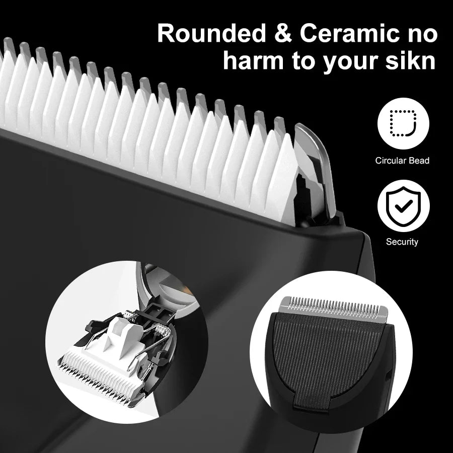 HKM-455571 Rechargeable Whole Body Waterproof Electric Shaver with USB Charging and Cordless Design for Men
