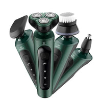 HKM-110931 4-in-1 Waterproof USB Rechargeable Rotary Electric Shaver and Beard Trimmer for Men