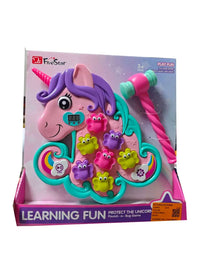 HKM-820819 Interactive Unicorn Hammer Mole Game for Kids Ages 5-13 - Educational Fun and Engagement