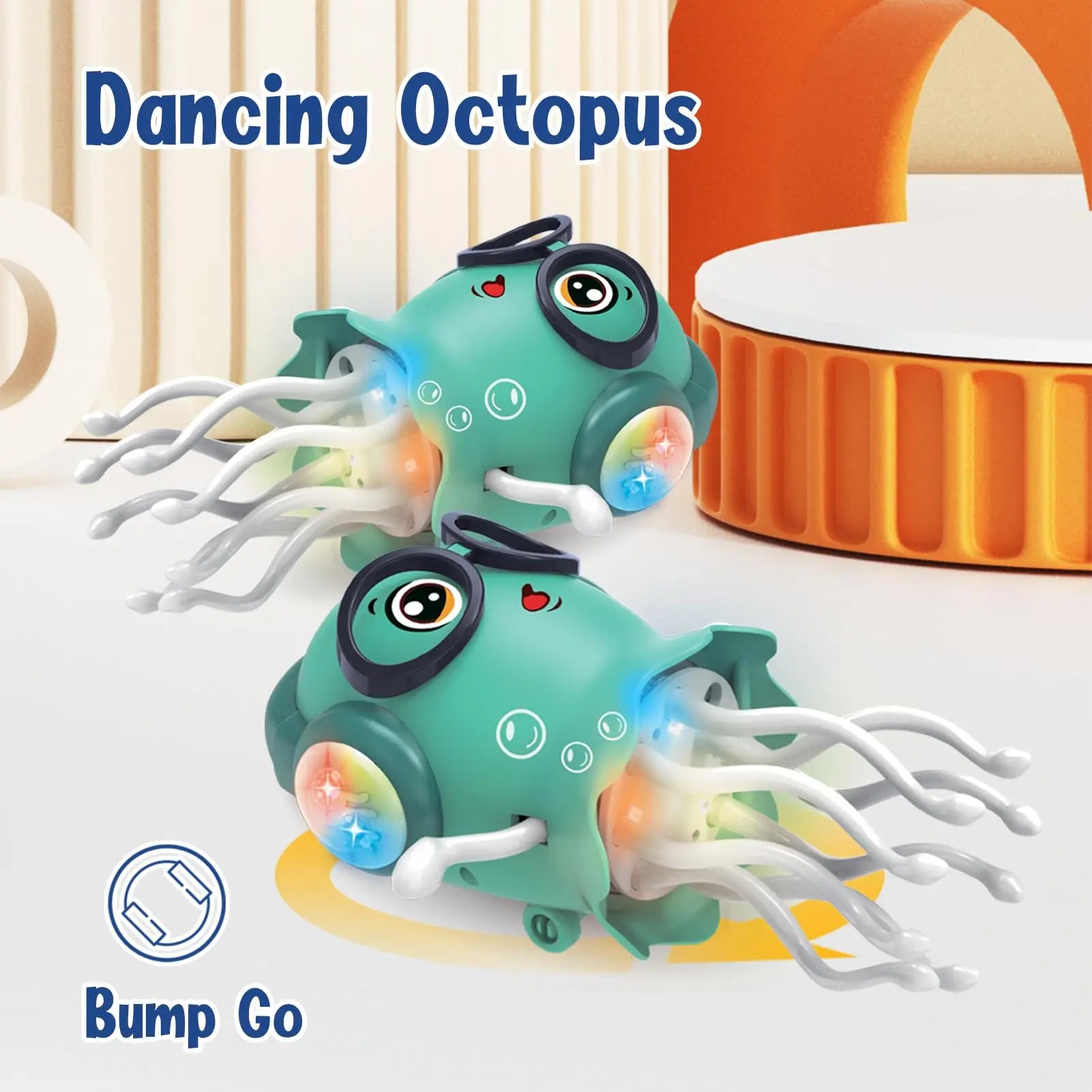 HKM-018579 Dancing Octopus Toy with Auto-Sensing and Obstacle Avoidance for Kids aged 5-7
