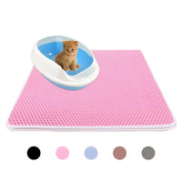 HKM-848979 Eco-Friendly Double Layer Waterproof Cat Litter Mat with Detachable EVA Design