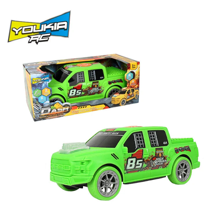 KTX-082963 Battery-Powered Electric Off-Road Truck for Kids with Lights, Music, and Building Block Compatibility