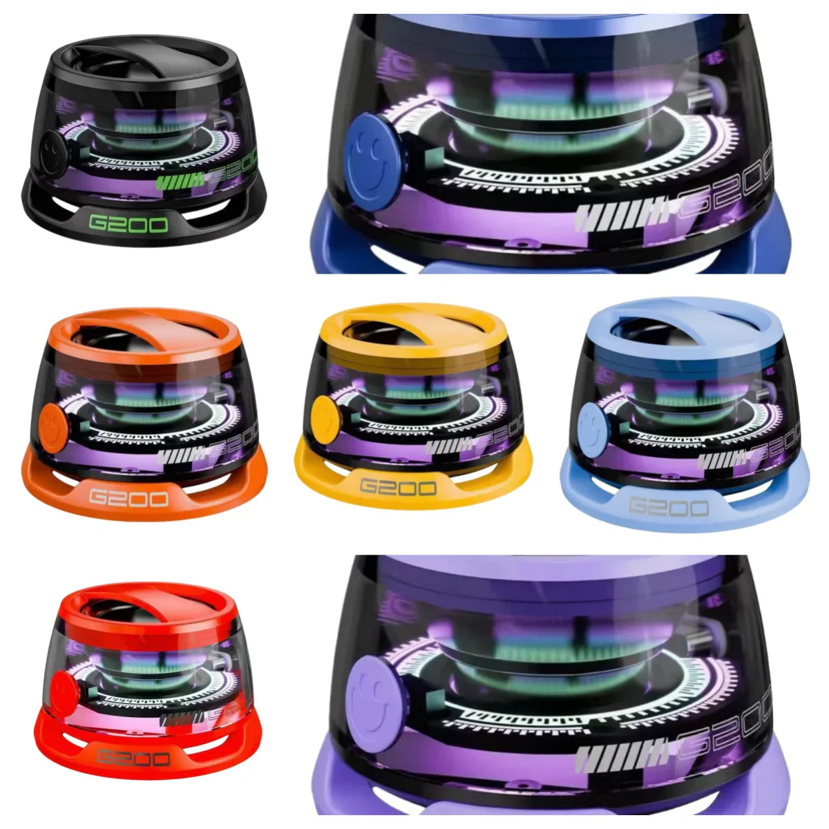 KTX-890131 Portable Mini Bluetooth Speakers with RGB LED Lighting, 3W Bass Sound, and Compact Design