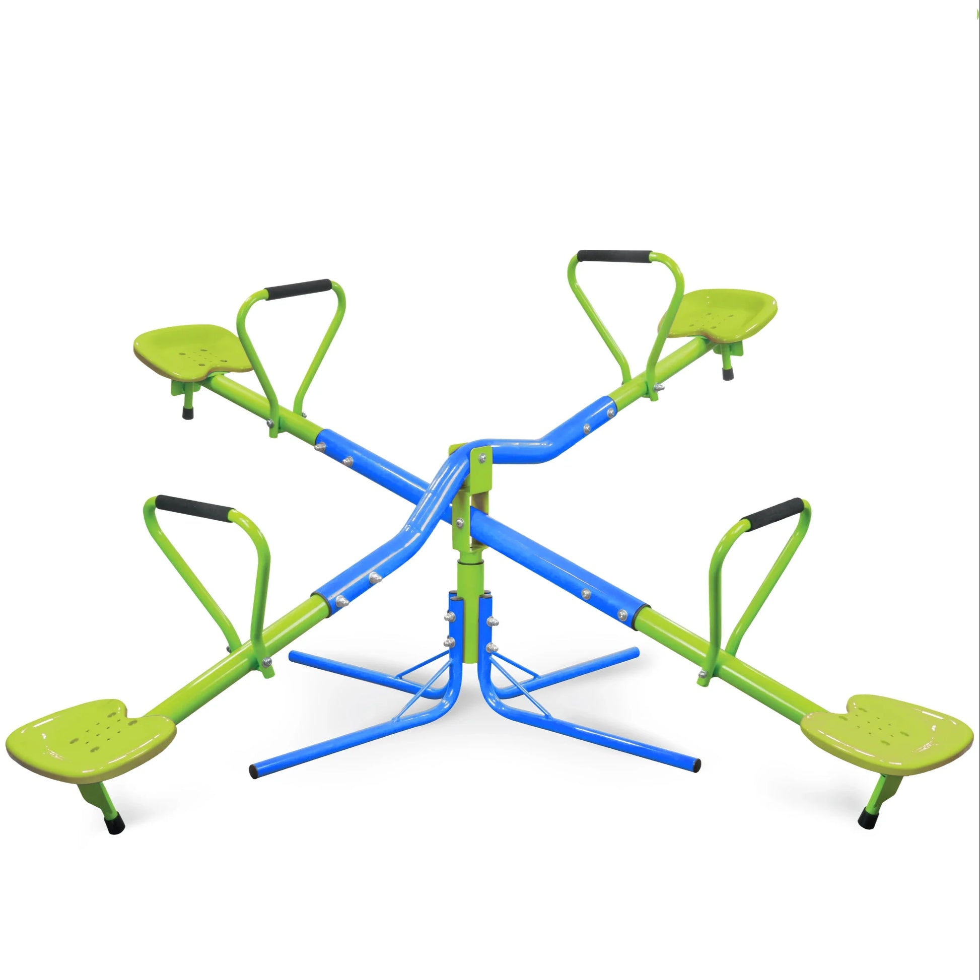 KTX-610323 Outdoor Seesaw for Kids with 360-Degree Rotating Plastic Seats – Sturdy Design for Four Children