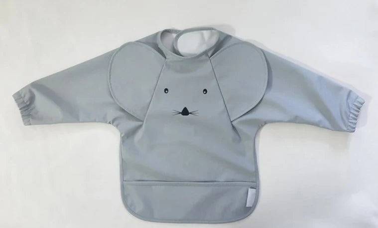 HKM-654547 Hot Selling Waterproof Baby Bibs Children's Smocked Clothing With Pocket Play Lace Baby Bibs