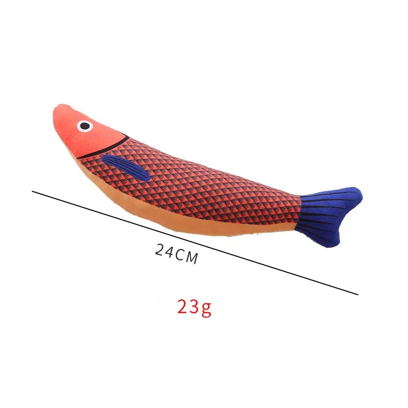 HKM-341651 Interactive Fish-Shaped Cat Kicker Toy with Catnip – Soft and Durable Chewing Toy