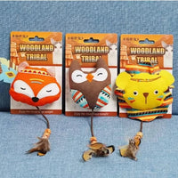 HKM-603795 Interactive Plush Cat Toys – Cute Animal Designs Including Lions and Foxes, Bite Resistant and Self-Play Features