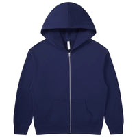 HKM-948307 Men's Women's 380G Oversized Puff Technique Hooded Sweatshirt High Fleece Solid Color Zipper Casual Sports Print Pullover
