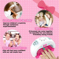 HKM-392531 Kids Nail Polishing Playset with Makeup Accessories for Ages 2-7