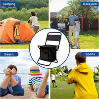 Outdoors Hiking Camping Travel Foldable Fishing Chair Compact Portable Backrest Stool