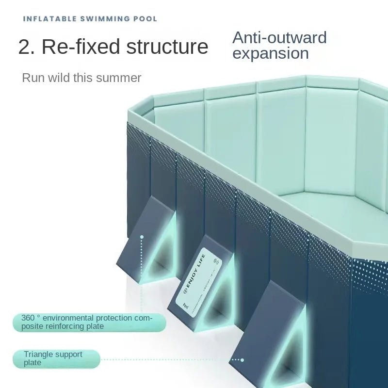 HKM-438163 Large Portable Adult Inflatable PVC Outdoor Swimming Pool for Recreation