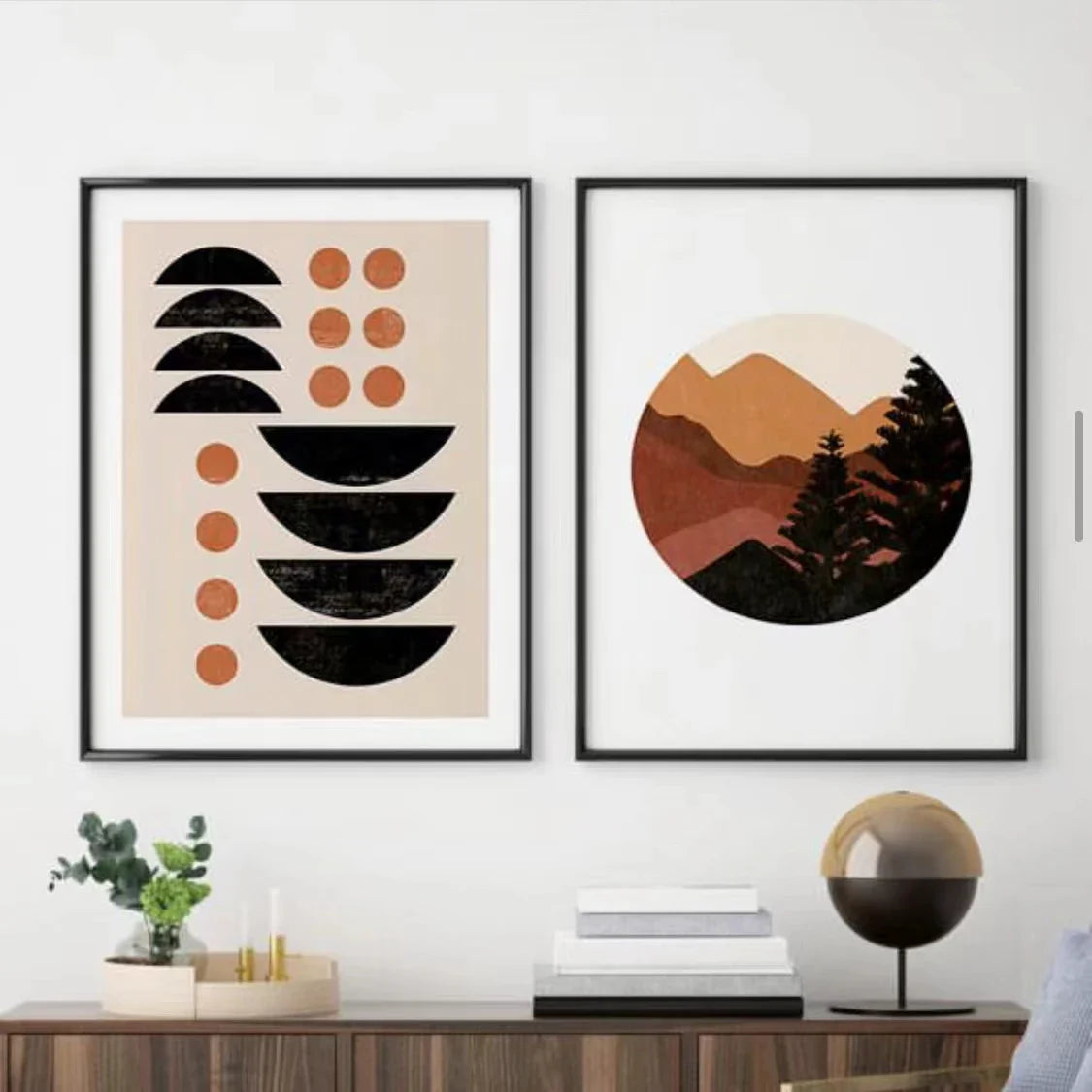 KTX-095827 Black Wooden Picture Frame Set for A4, A3, A2, and A1 Sizes