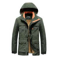 HKM-357331 Men's Casual Fall/Winter Assault Puffer Blouson Thick Down Warm Hooded With Stand Collar Clothing Winter Men's Coats