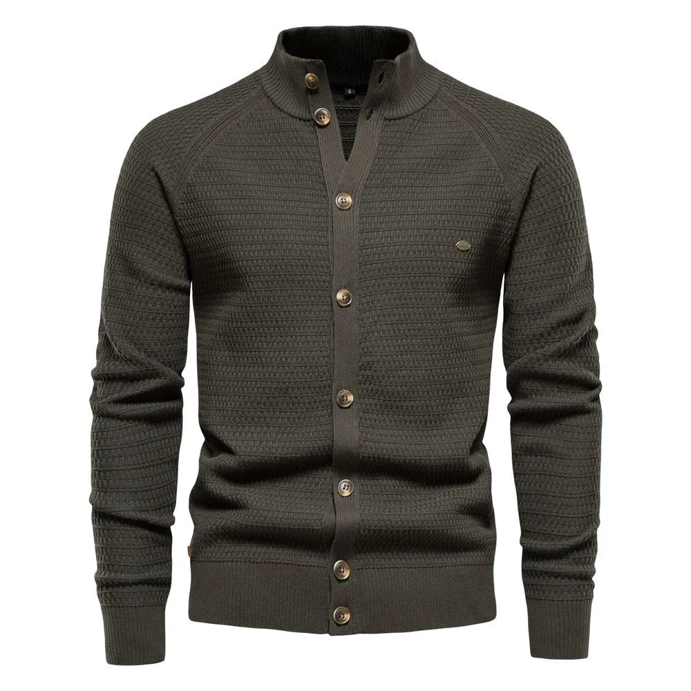 HKM-424019 Customized Men's Business Sweater Knit Sweater Fall and Winter New Cardigan Men's Pullover Coat