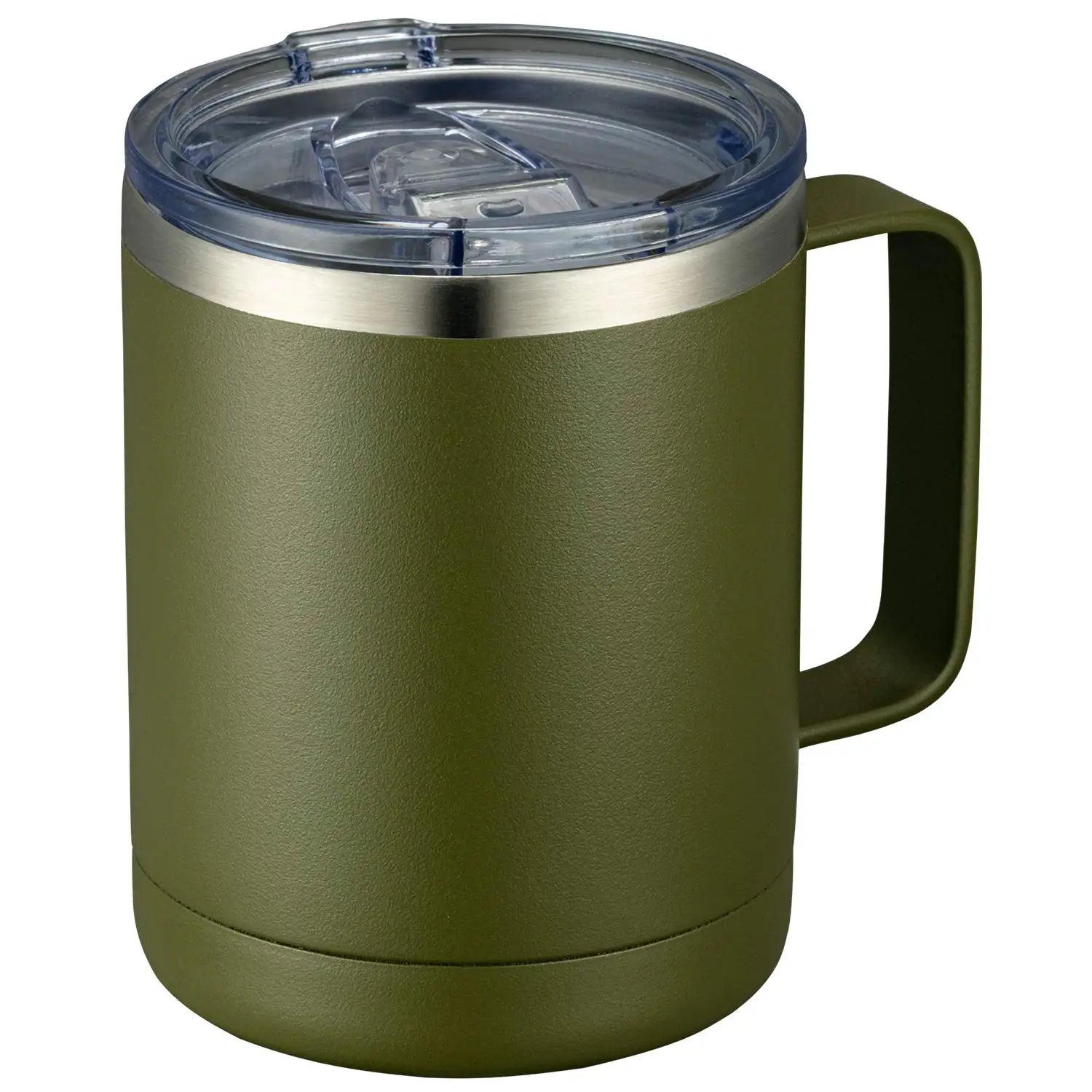 KTX-564179 12oz Eco-Friendly 304 Stainless Steel Coffee Mug with Sliding Lid and Handle for Camping and Travel