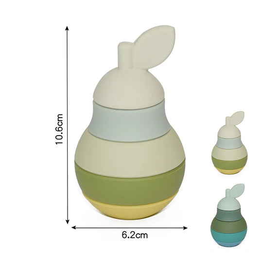 KTX-212499 Soft Baby Stacking Teething Toy and Building Block for Sensory Play