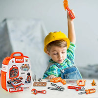 HKM-590291 Kids Tool Set - 22PCS Mini Tool Toy for Pretend Play, Ages 2-9, Plastic, Educational Fun