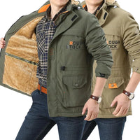HKM-357331 Men's Casual Fall/Winter Assault Puffer Blouson Thick Down Warm Hooded With Stand Collar Clothing Winter Men's Coats