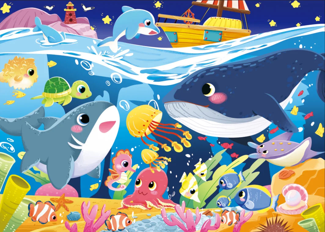 KTX-696275 Educational 60-Piece 3D Cartoon Jigsaw Puzzle for Kids – Fun and Engaging Learning Activity