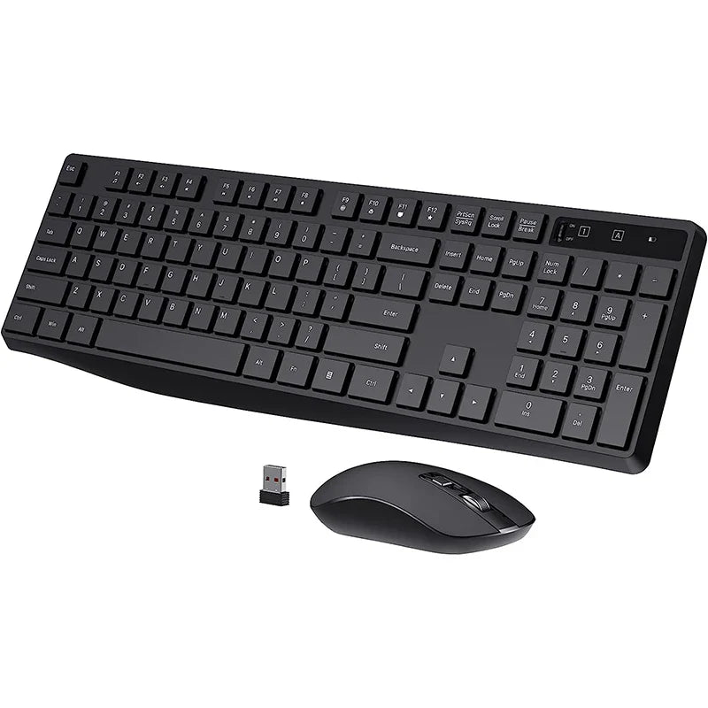 HKM-559571 Wireless Multimedia Keyboard and Mouse Combo with 104 Keys for PC and Laptop