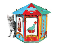 HKM-274963 Sustainable Corrugated Paper Cat Scratcher Tent for Playful Cats