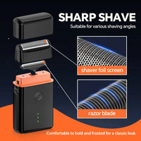 HKM-357267 Rechargeable Men's Foil Shaver with Detachable Cutter Head and USB Charging
