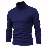 HKM-391251 Men Sweater Fall and Winter Men's Pullover Shirt New Bottoming Shirt Slim High Neck Casual Knit Sweater Thread Sweater