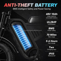 14 Inch Fat Tire Electric Bike 48V 500W Snow Beach Adult Ebike