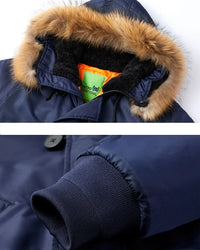HKM-619475 Men's Flying Cotton Jacket Plus Size Sporty Workwear With Hood Collar Thick Baseball Zipper Winter Clothing Men's Coats