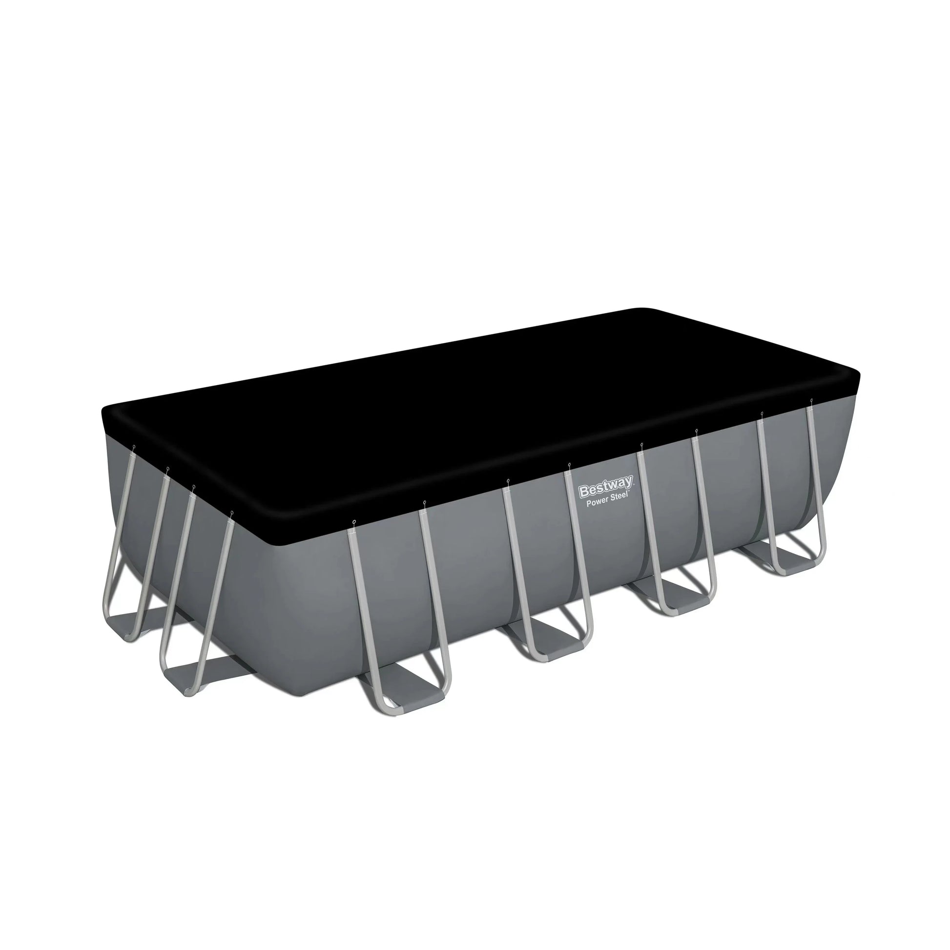 HKM-470931 Bestway 56670 Power Steel Rectangle Above Ground Swimming Pool 4.88m x 2.44m x 1.22m