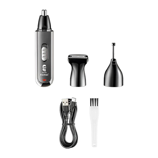 HKM-226195 3-in-1 Electric Trimmer for Ear, Face, Eyebrow, and Nose Hair Removal