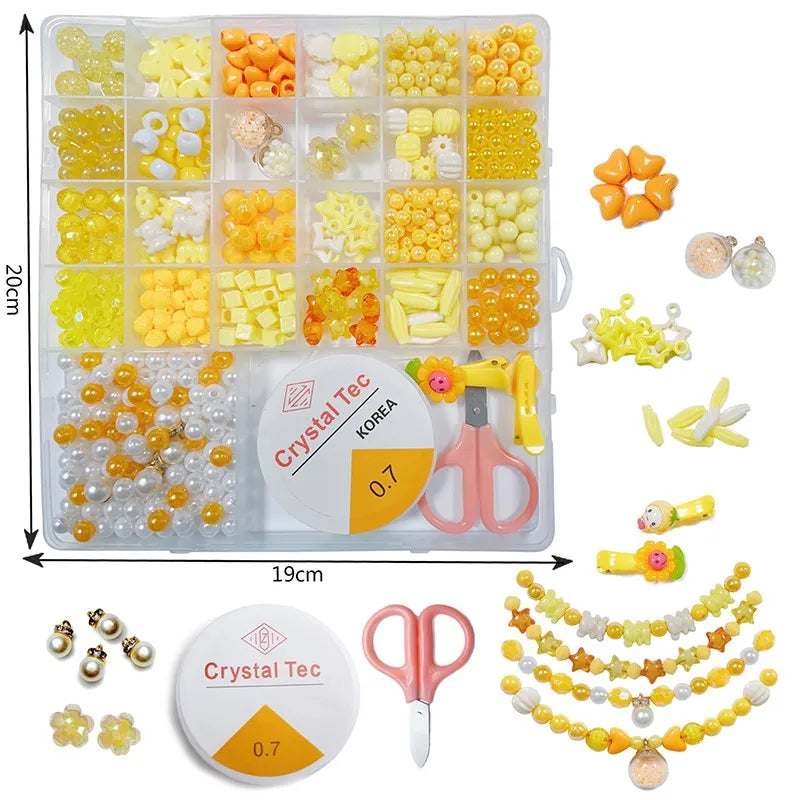 HKM-754131 DIY Jewelry Making Kit with Mixed Clay and Letter Beads for Creative Projects