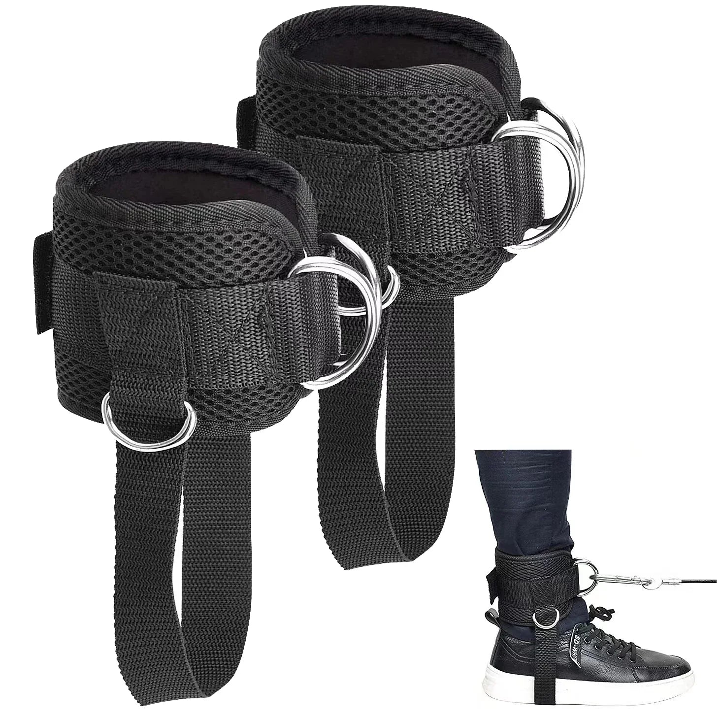 HKM-944339 Adjustable Latex Ankle Support for Leg Strength Training and Yoga