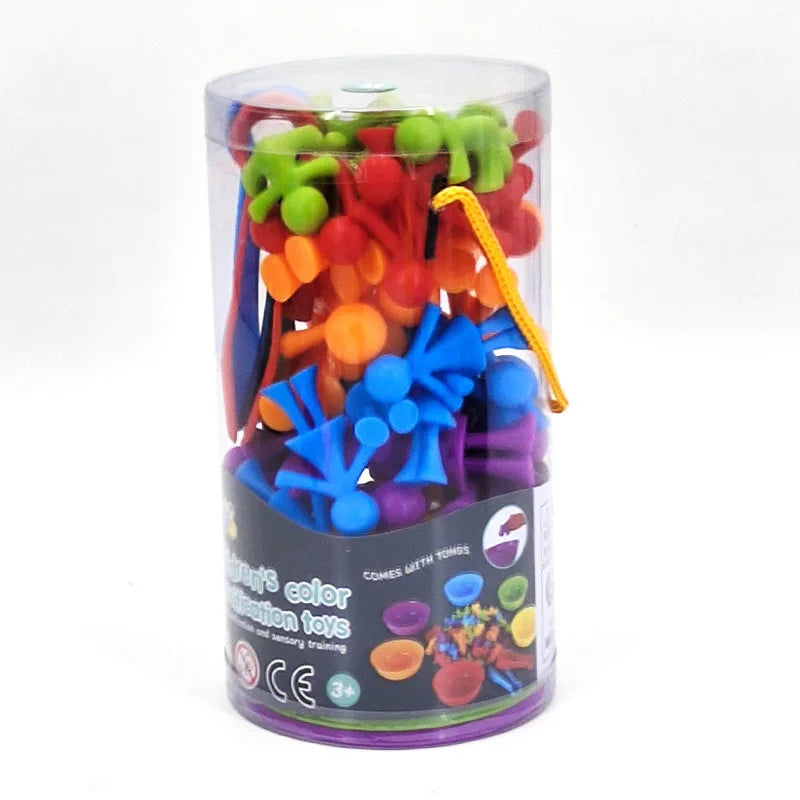 KTX-951507 Educational Dinosaur Counting Toy Set for Kids - Soft Rubber Montessori Colour Classification Cognitive Learning