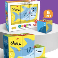HKM-281875 6 in 1 Jigsaw Puzzle Set for Kids - Ocean, Insect, Universe, Arctic Themes, Educational Fun