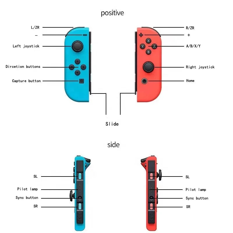 HKM-281619 Wireless Joy-Con Controller for Nintendo Switch/OLED/Lite - Dual Vibration Joystick Gamepad