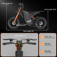 HKM-1037523 Electric Dirt Bike 1500W Motor 48V 36 MPH Hydraulic Disc Brakes Off-Road Mountain Electric Motorcycle Youth